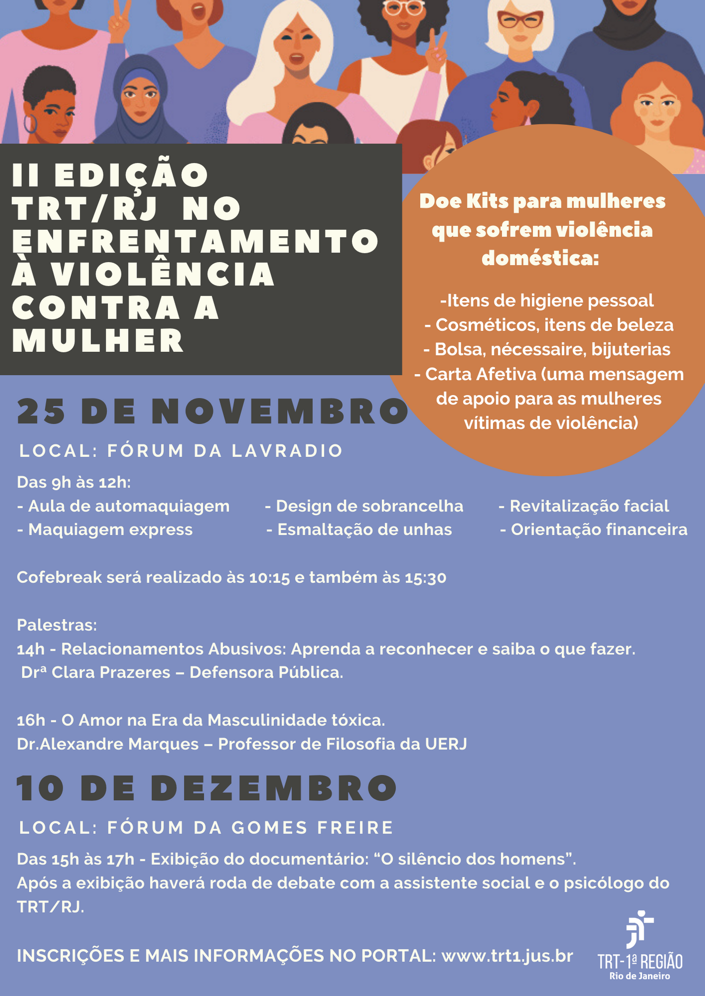 TRT-1 promove evento sobre combate à violência contra a mulher